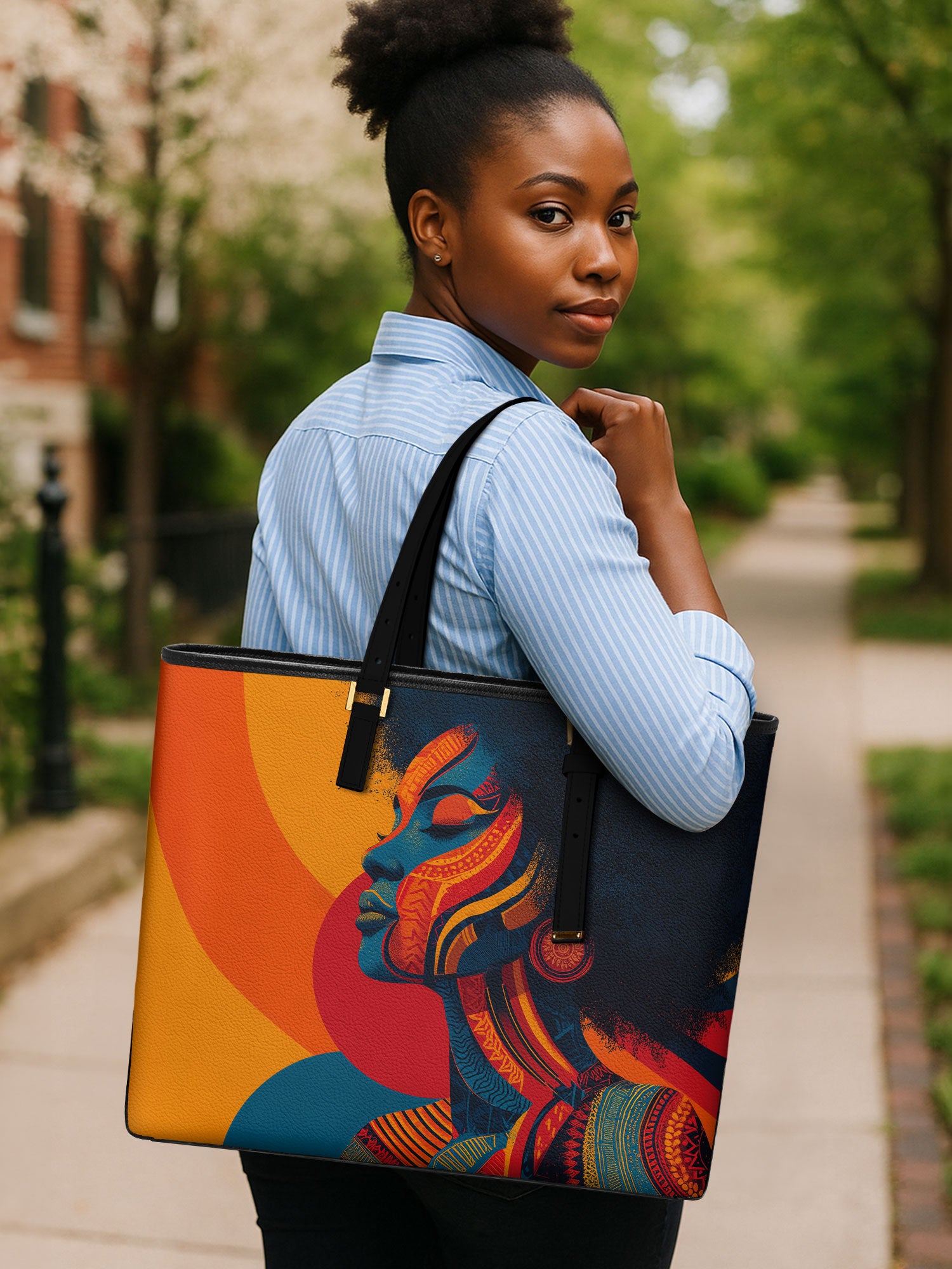 Rhythm & Radiance Sleek Leather Tote QR0TV0016