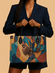 Melanated Muse Premium Leather Handbag QR0HH025