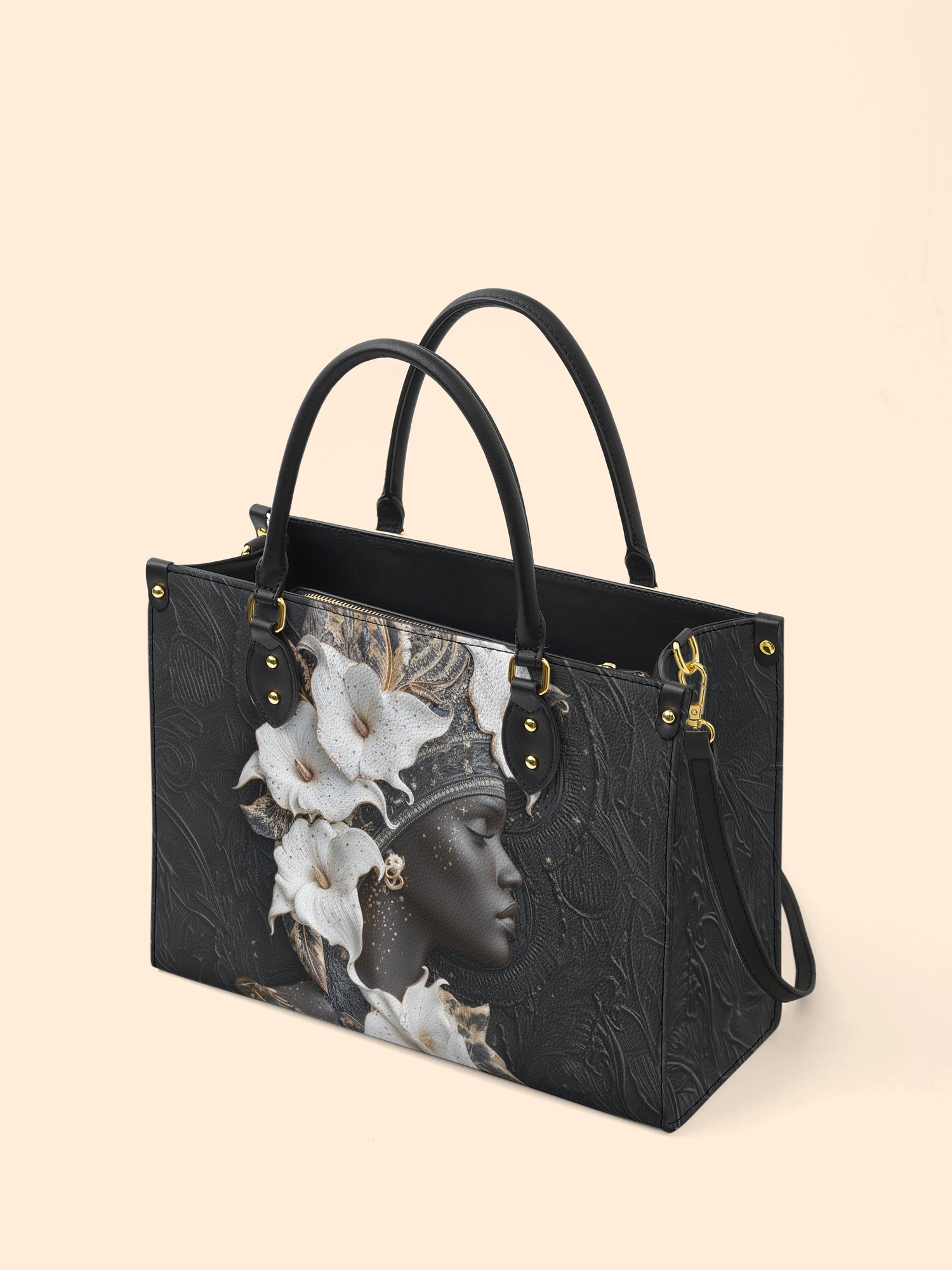 Noir Serenity Premium Leather Handbag QR0TD213