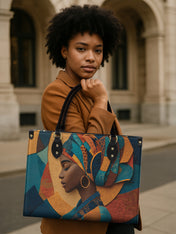 Melanated Muse Premium Leather Handbag QR0HH025