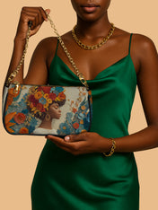 Golden Bloom Classic Zip Pochette QR0HH078