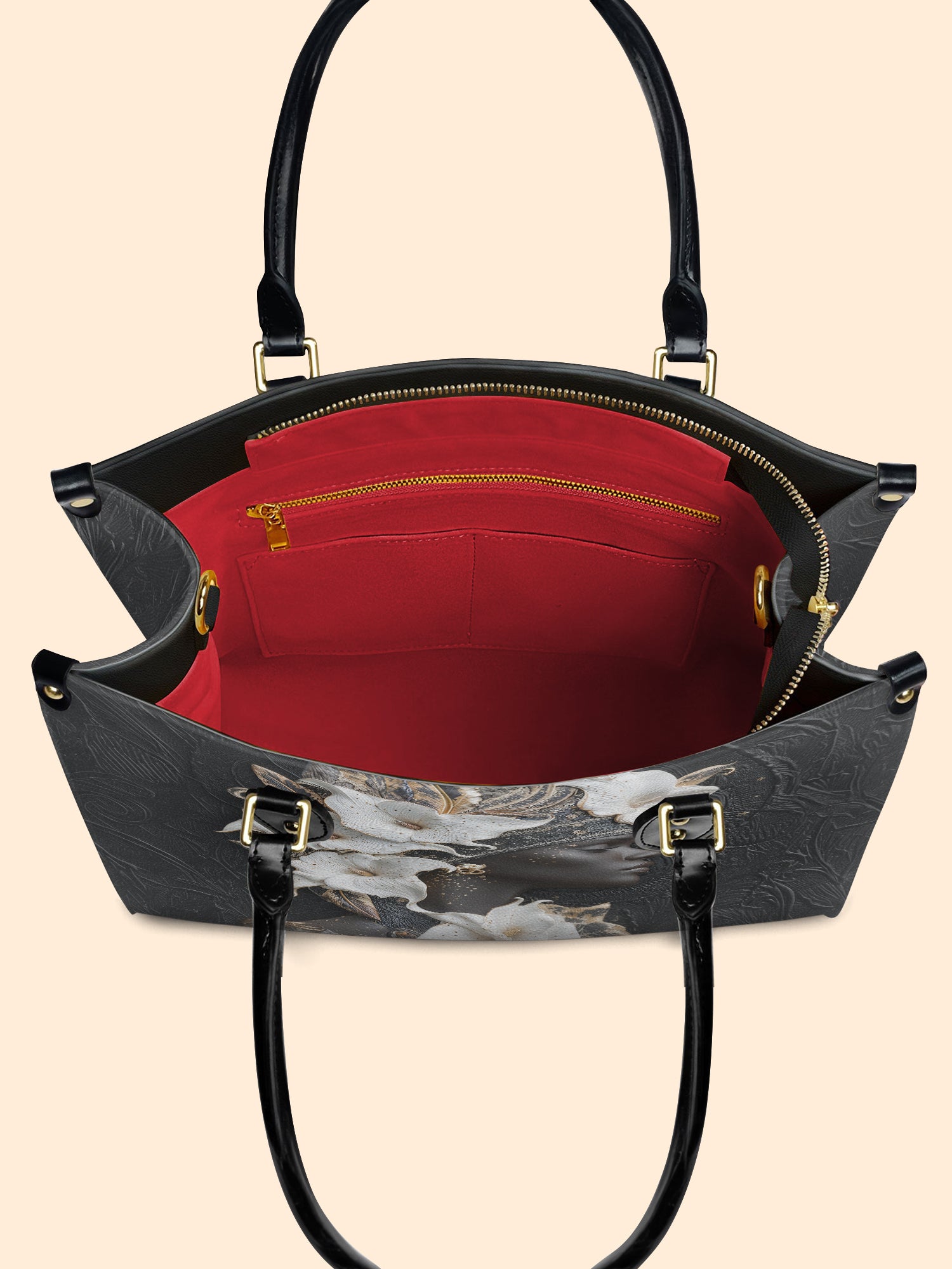 Noir Serenity Premium Leather Handbag QR0TD213