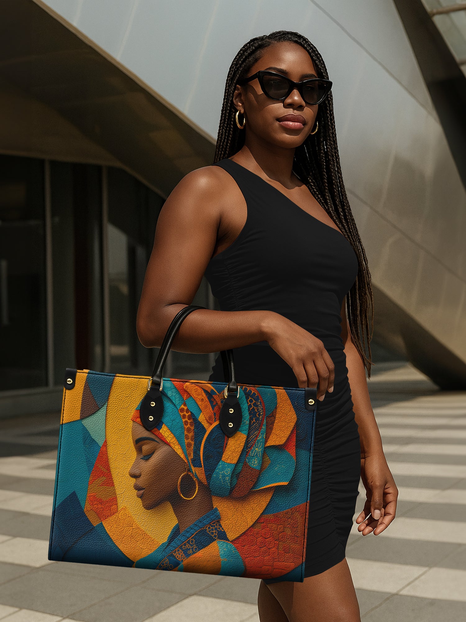 Melanated Muse Premium Leather Handbag QR0HH025