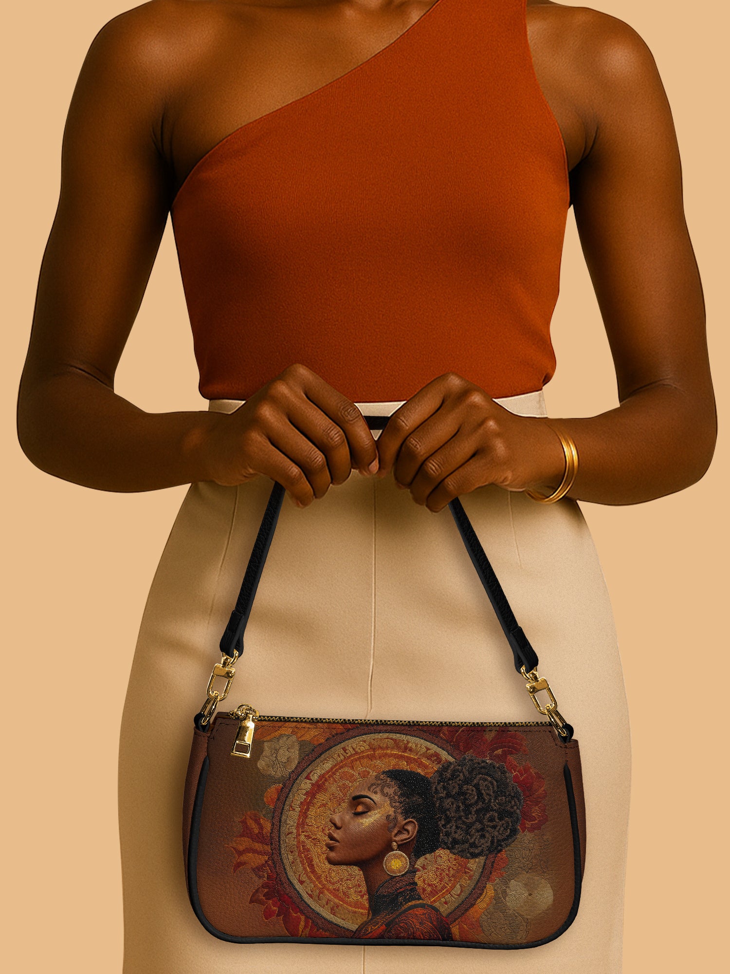 Mocha Sage Classic Zip Pochette QR0XD104