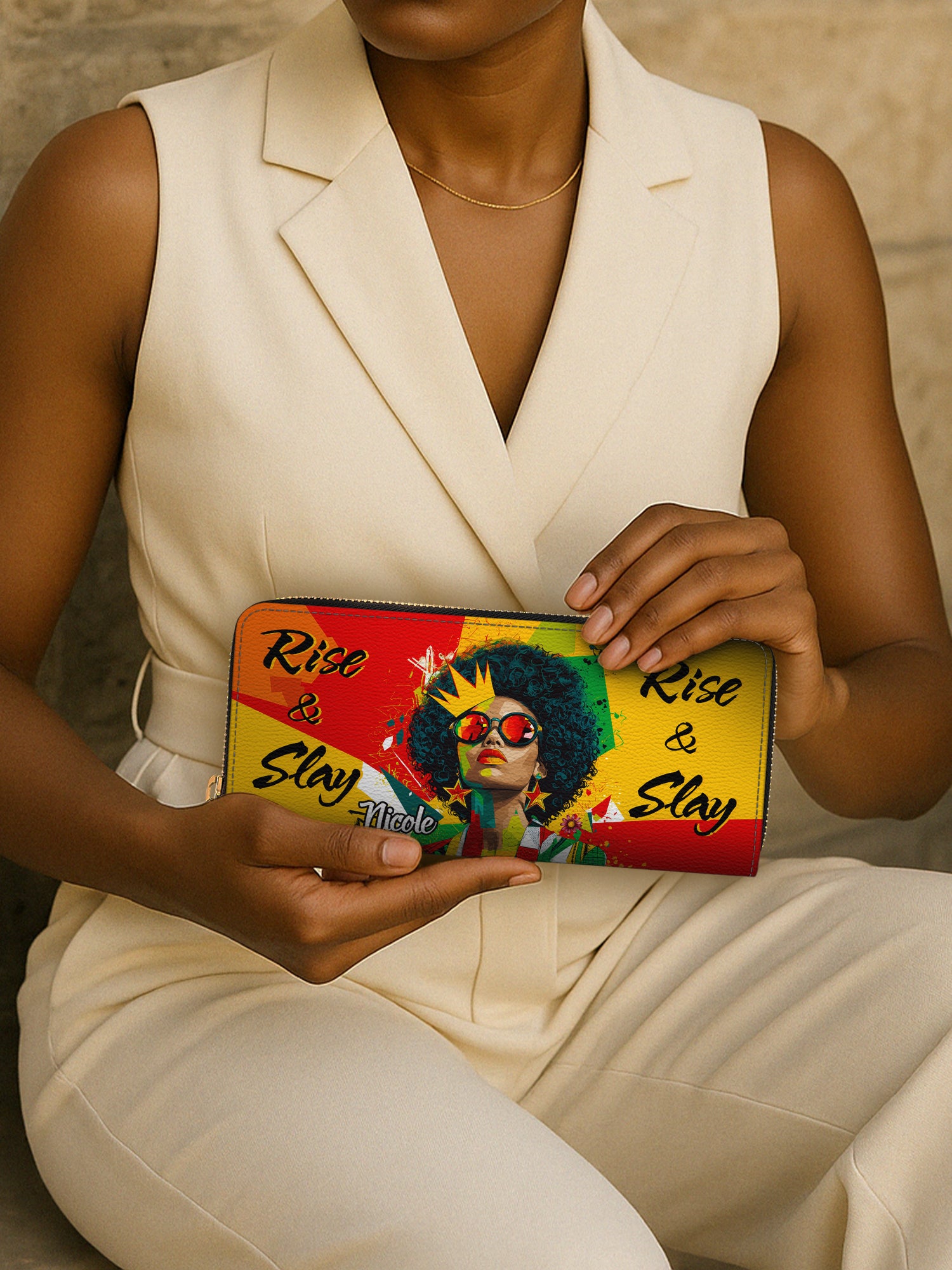 Rise And Slay Slimline Zippy Wallet