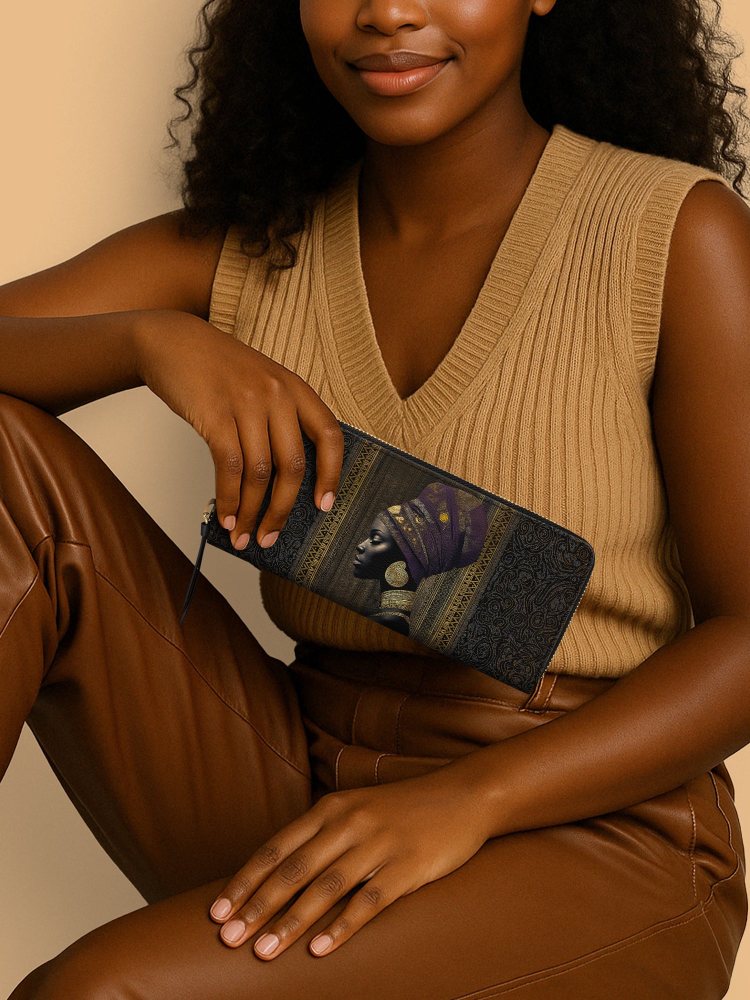 Golden Veil Slimline Zippy Wallet QR0TV166