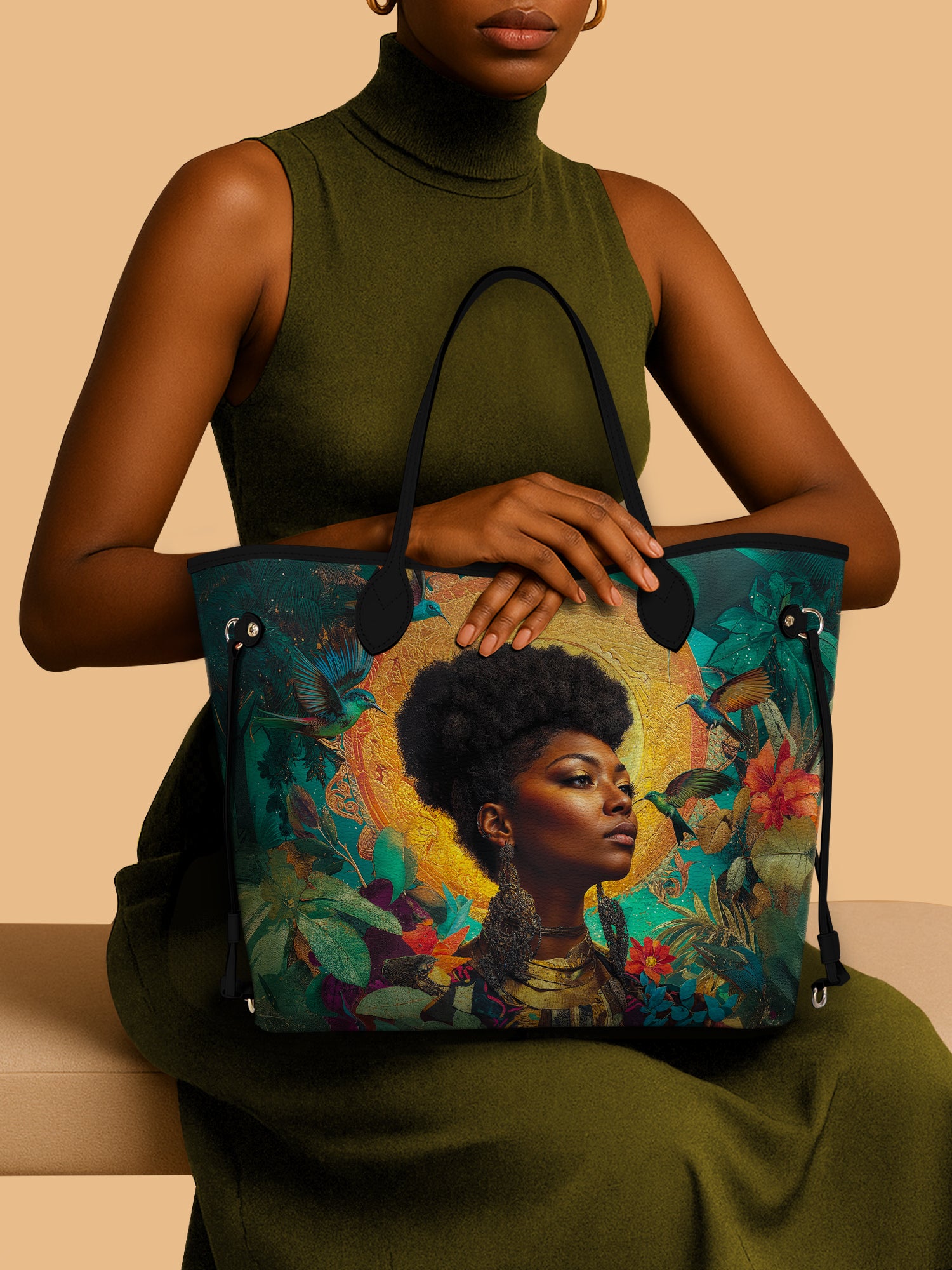 Golden Wings of Empowerment Classic Shopper Tote QR0TD006