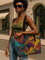 Soul Of Africa Sleek Leather Tote