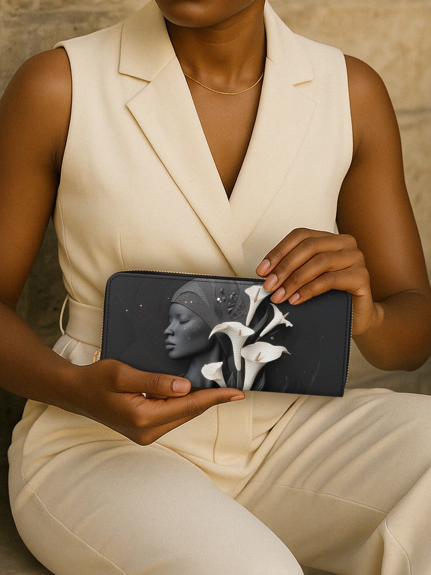 Lunar Silhouette Slimline Zippy Wallet QR0TD209