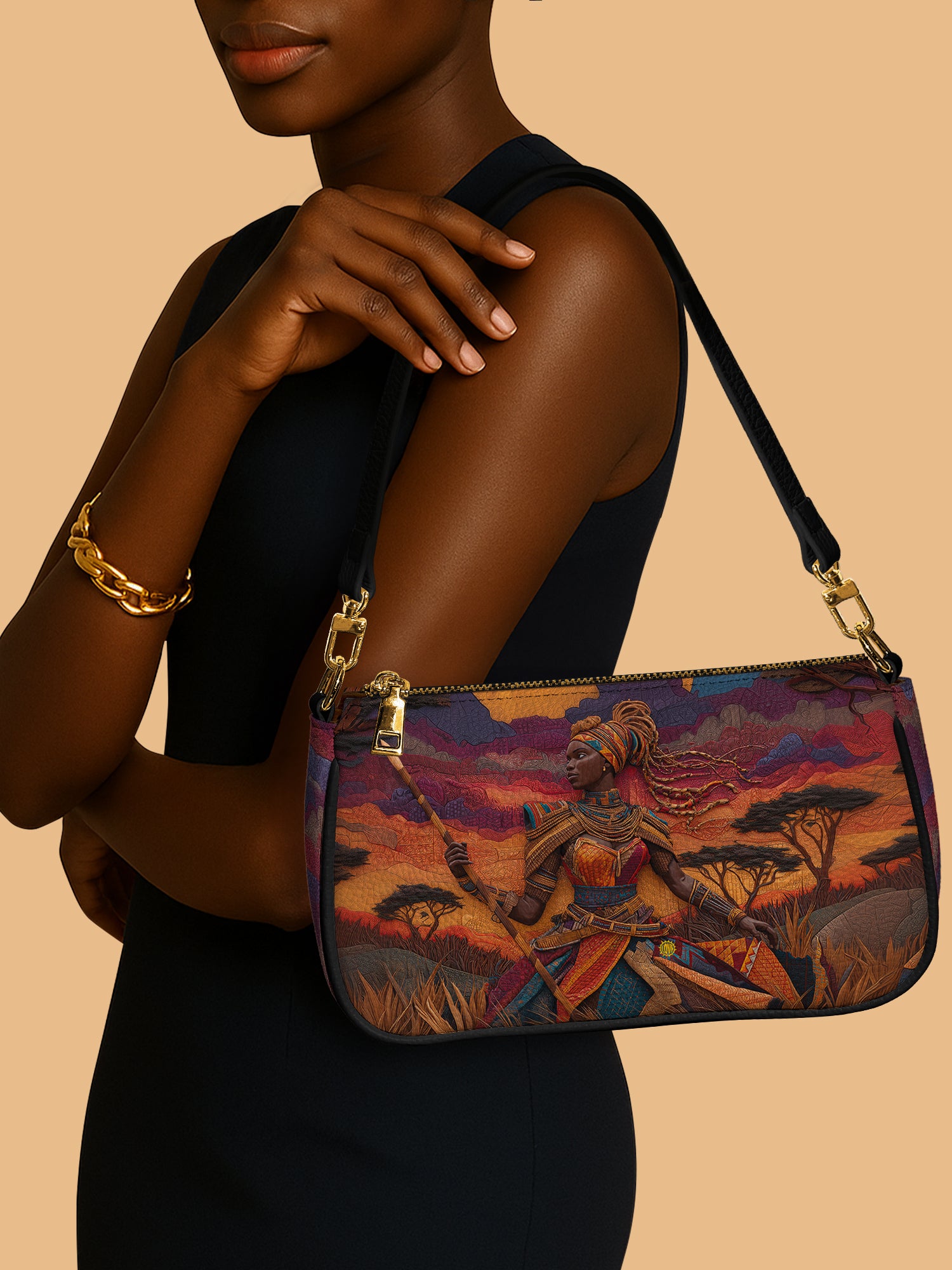 African Warrior Classic Zip Pochette QR0HH064