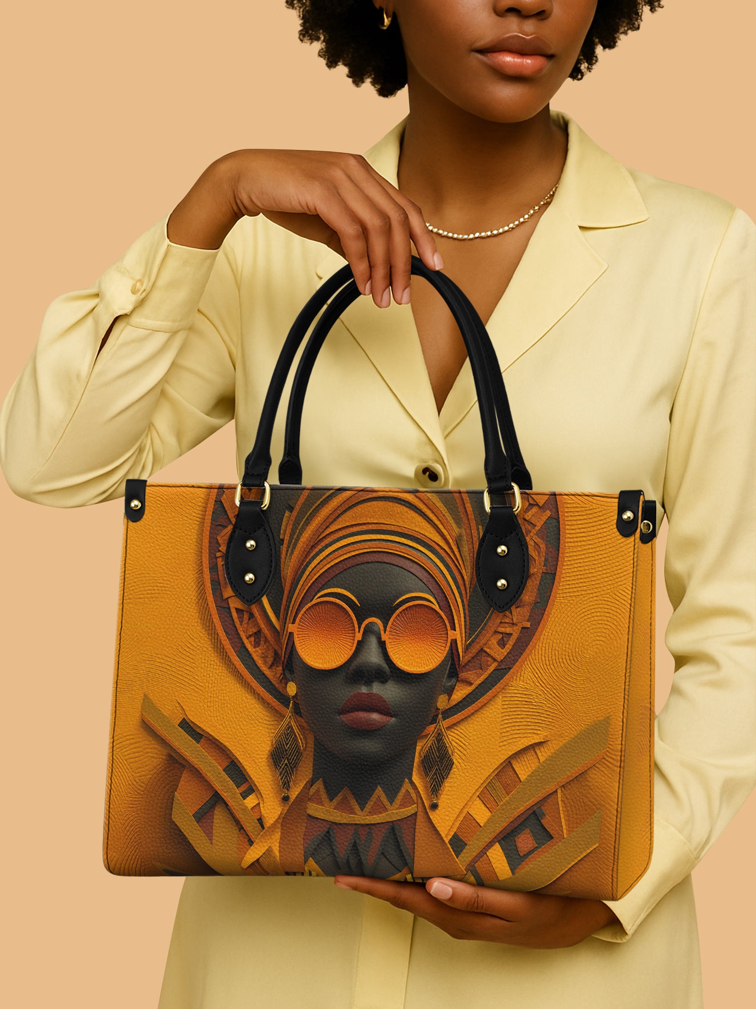 Dark Lens Premium Leather Handbag QR0TD304