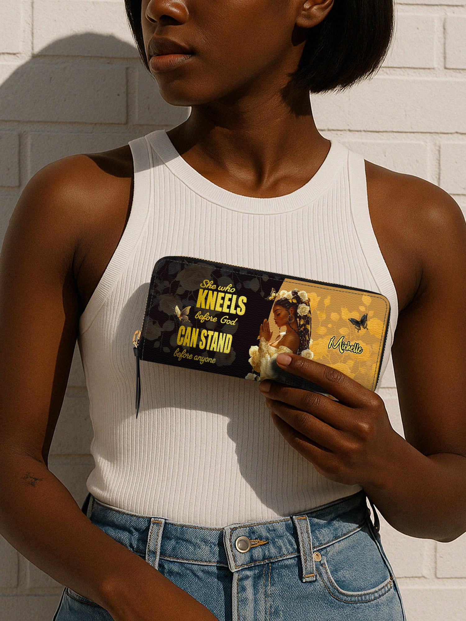 Kneel before God Slimline Zippy Wallet