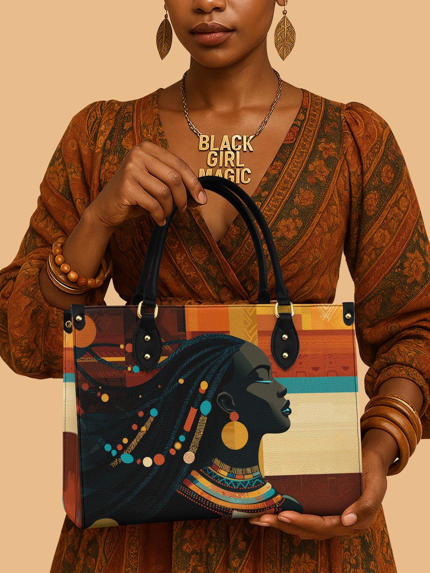 Ebony Horizon Premium Leather Handbag QR0TV179