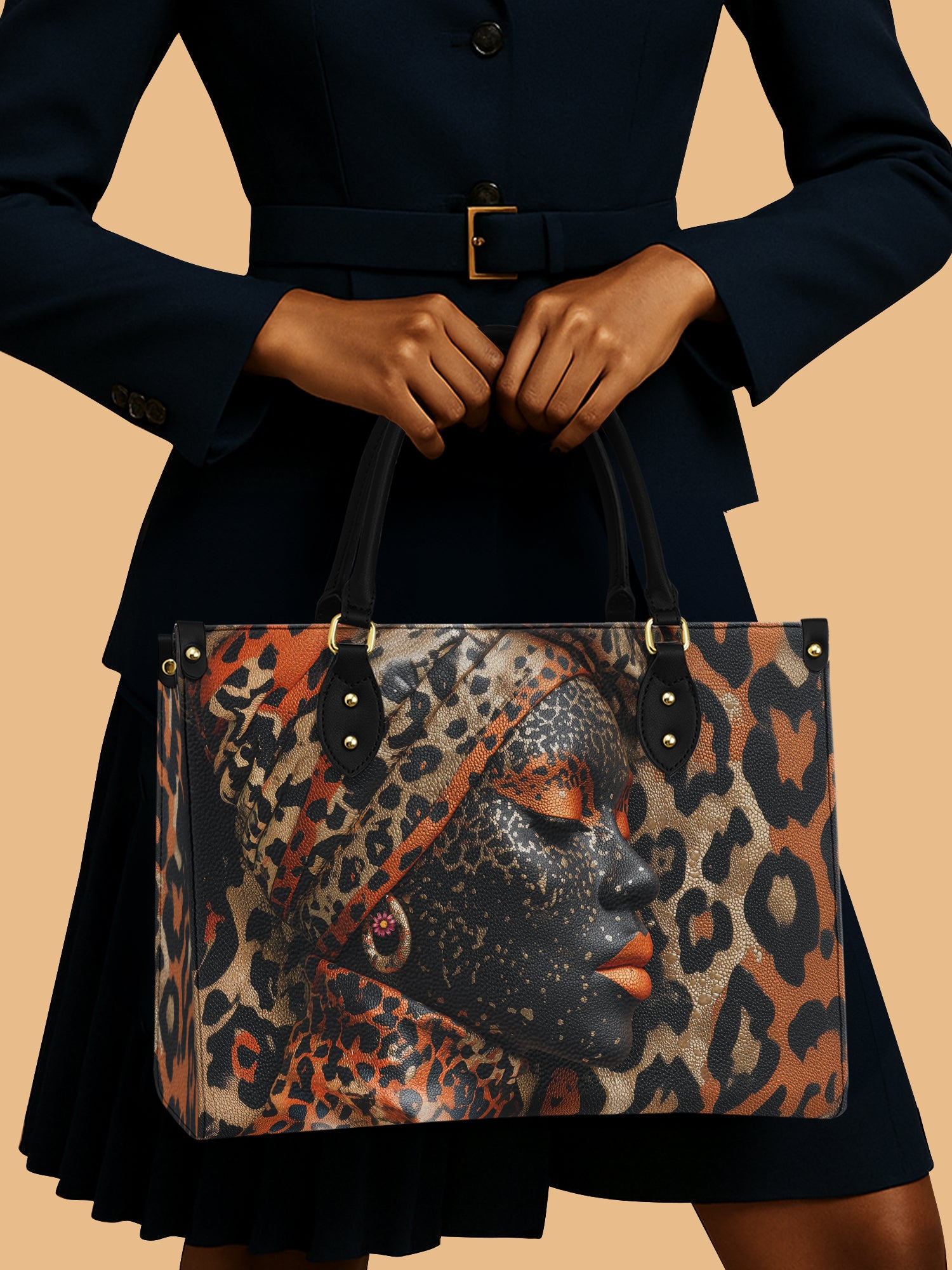 Leopard Legacy Premium Leather Handbag QR0HH098