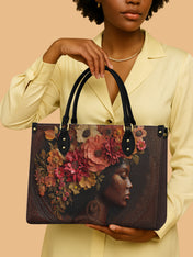 Whispering Blooms Premium Leather Handbag QR0HH048
