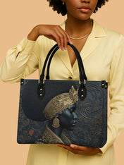 Ebony Sovereign Premium Leather Handbag QR0XD126