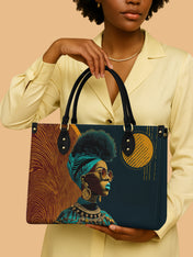 Unapologetically Black Premium Leather Handbag QR0XD125