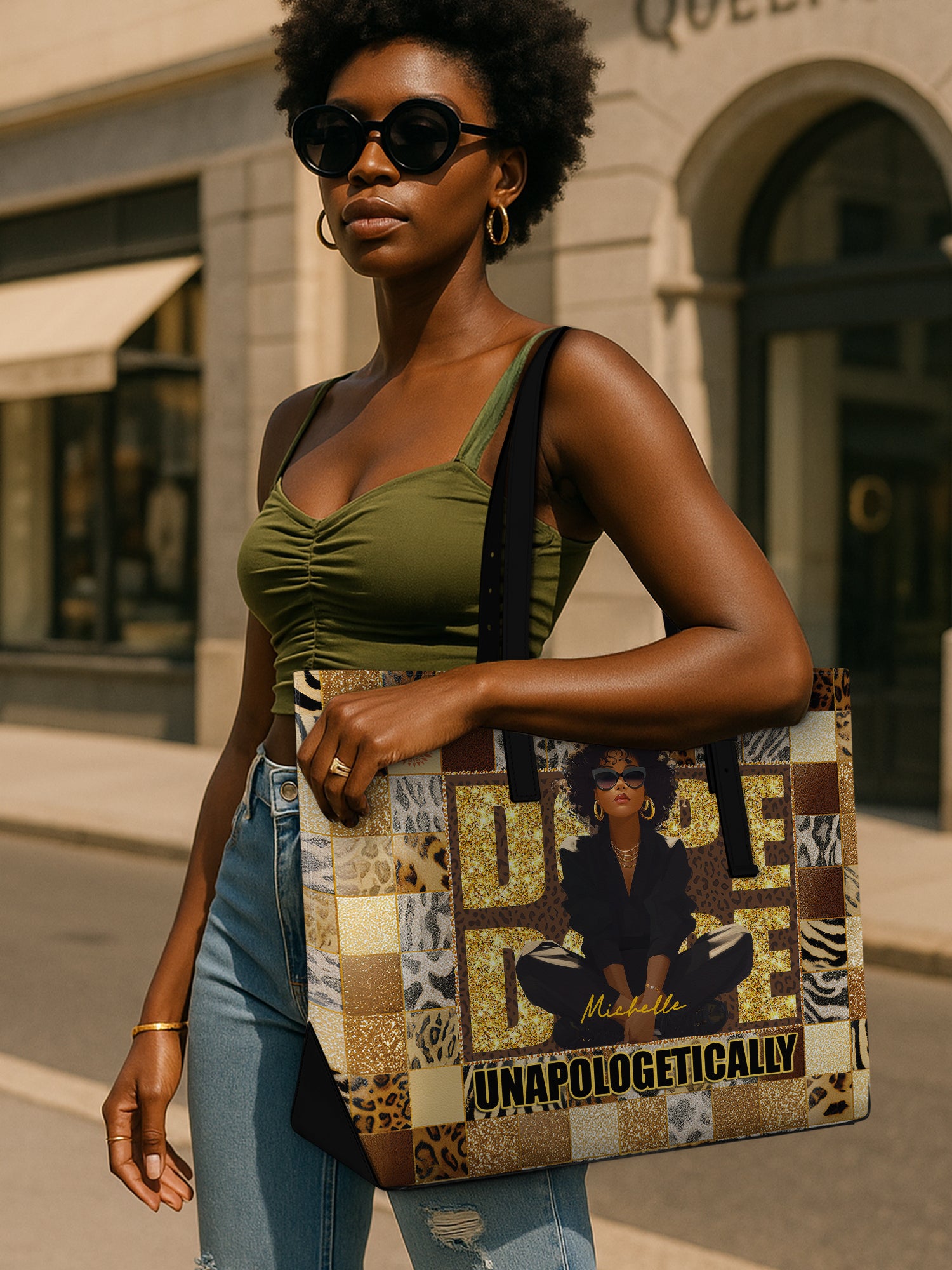 Unapologetically Dope Sleek Leather Tote