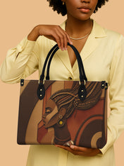 Crowned Braids Premium Leather Handbag QR0TD123