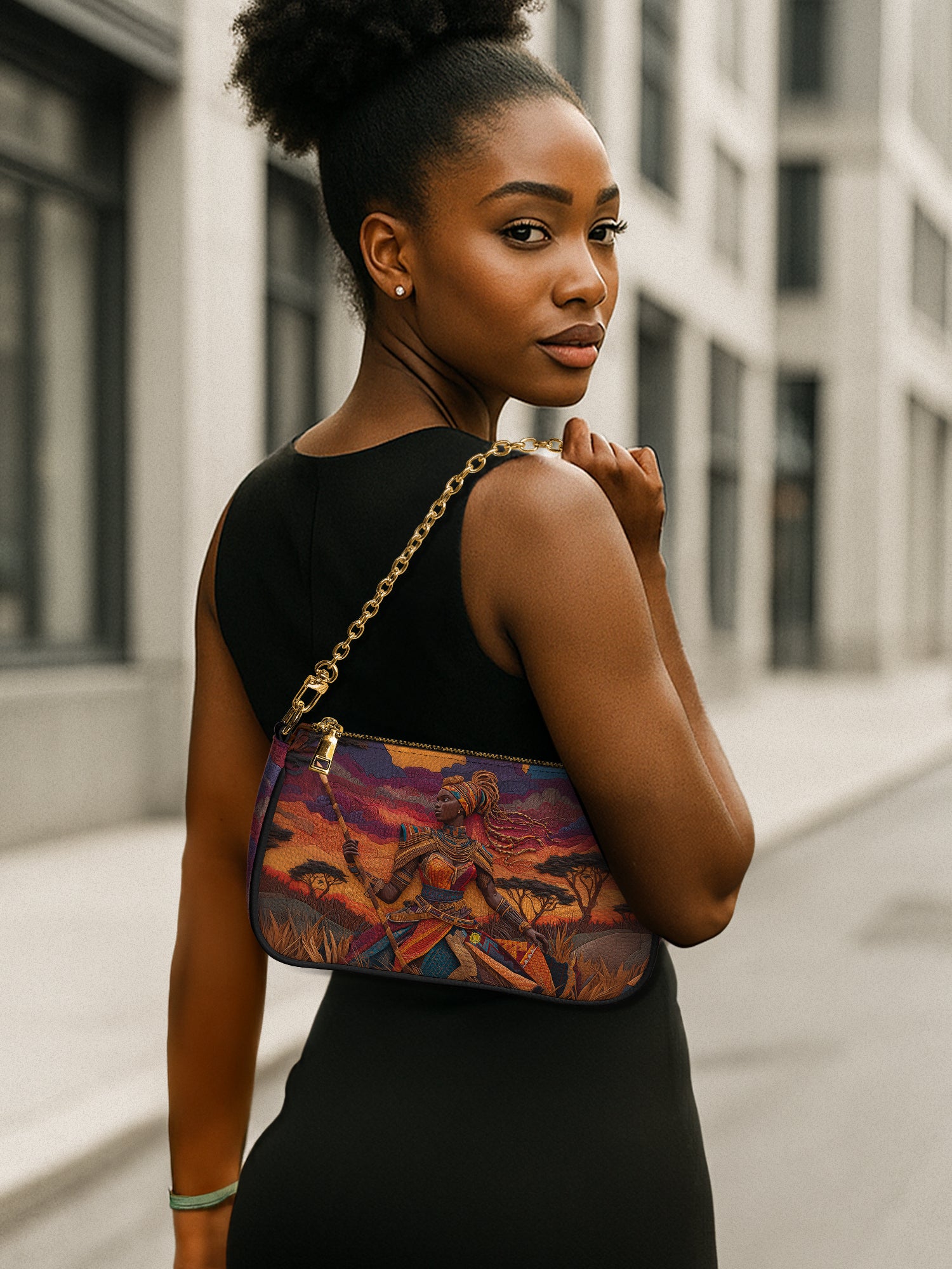 African Warrior Classic Zip Pochette QR0HH064