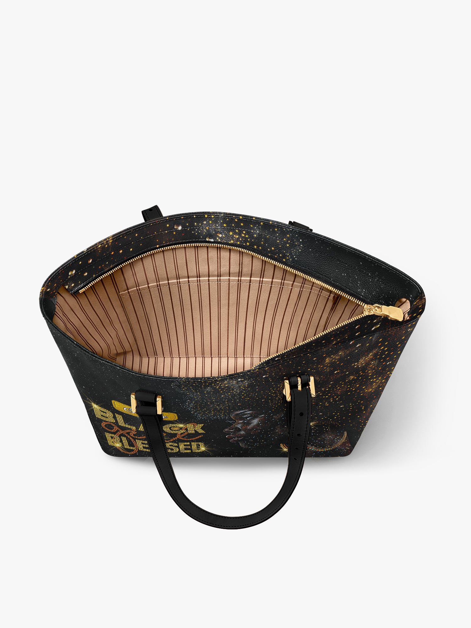 Blessed Woman Sleek Leather Tote