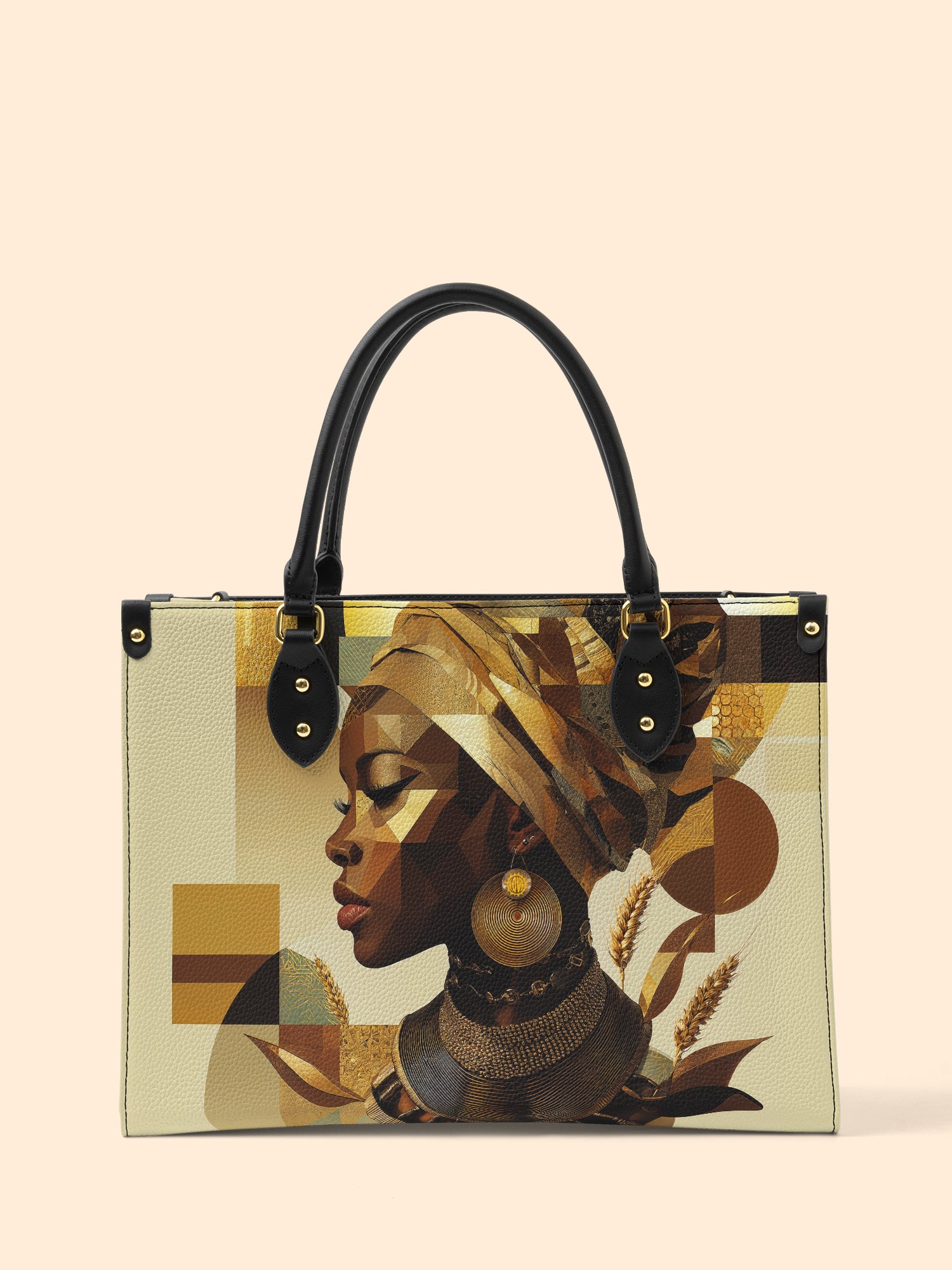 Golden Facets Premium Leather Handbag QR0TV045