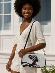 Ivory Stripes Classic Zip Pochette QR0XD437