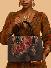 Whispering Blooms Premium Leather Handbag QR0HH048
