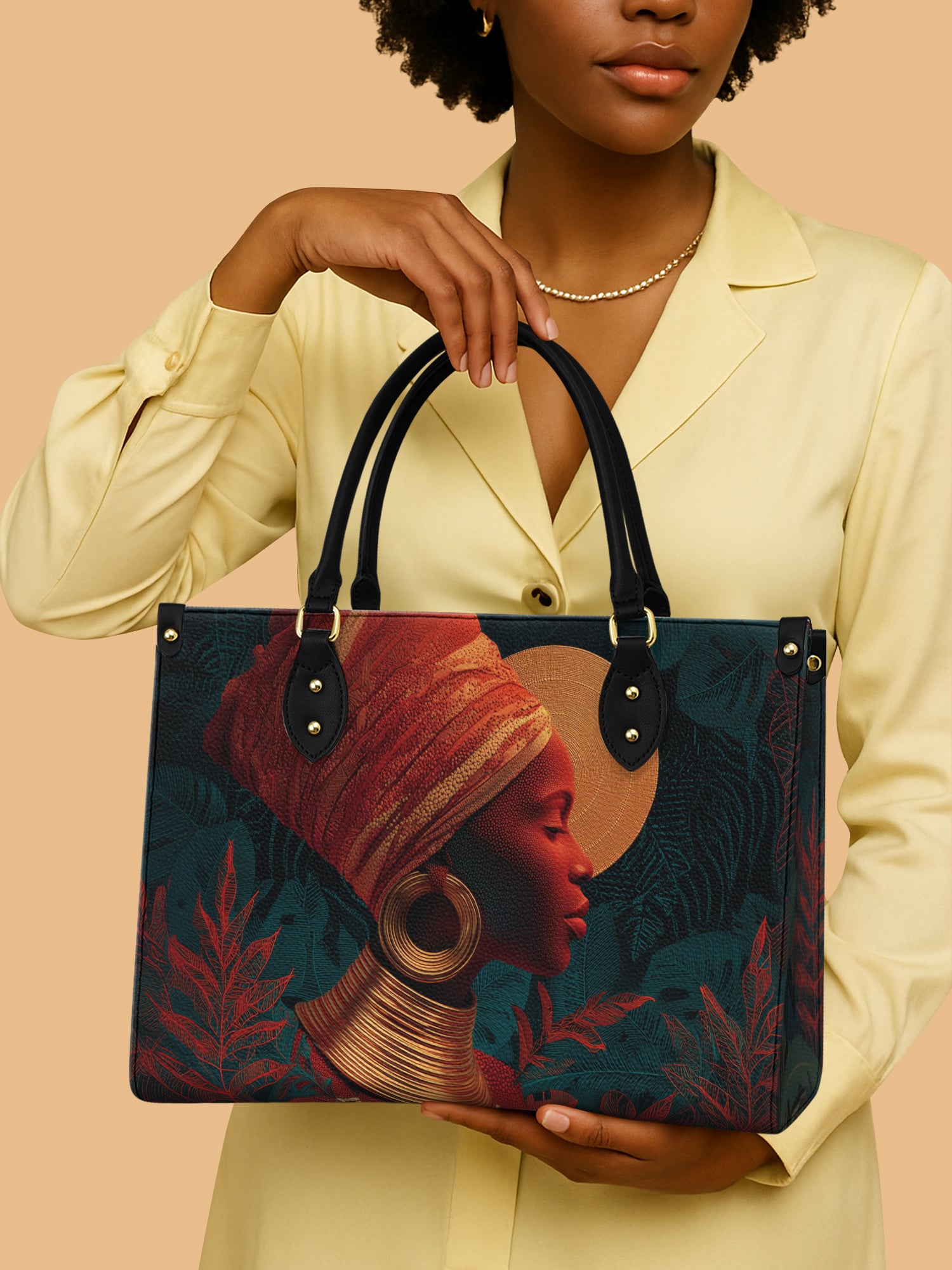 Crimson Empress Premium Leather Handbag QR0HH118