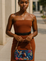 Blue Garden Classic Zip Pochette QR0XD231