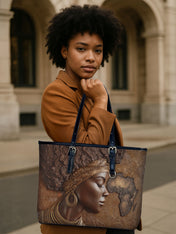 African Roots Leather Bucket Bag QR0TD421