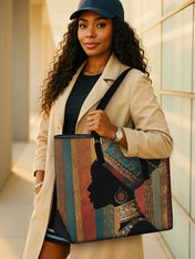 Brown Radiance Sleek Leather Tote QR0TV123