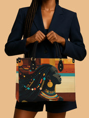 Ebony Horizon Premium Leather Handbag QR0TV179