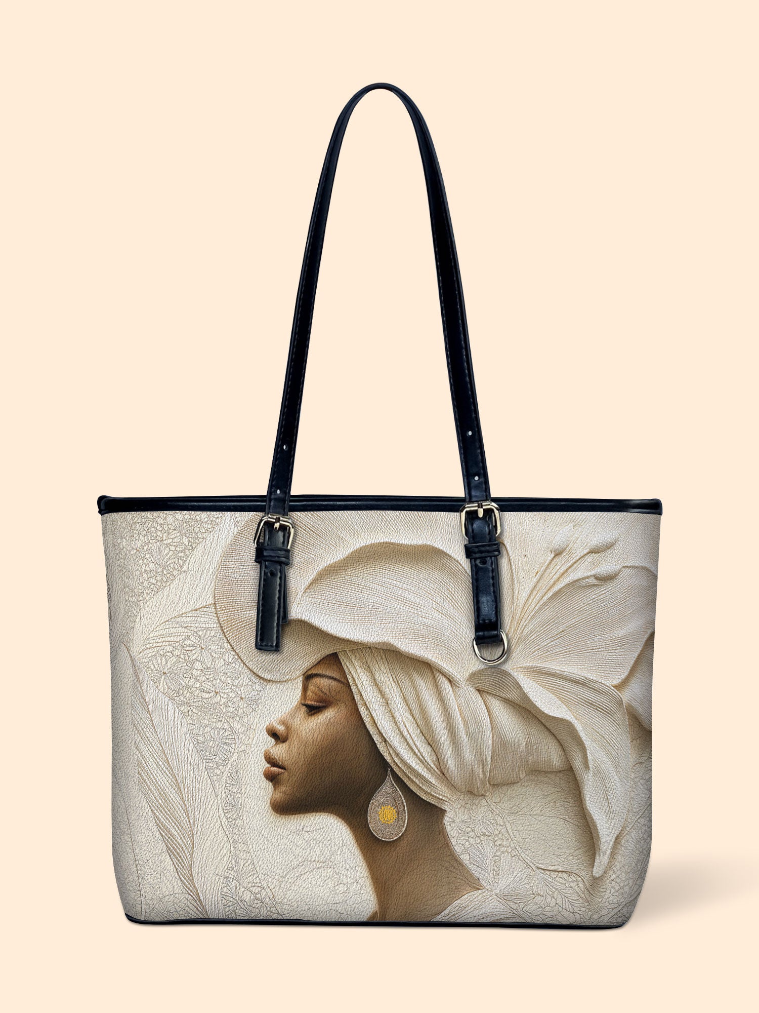 Ivory Blossom Leather Bucket Bag QR0TV191