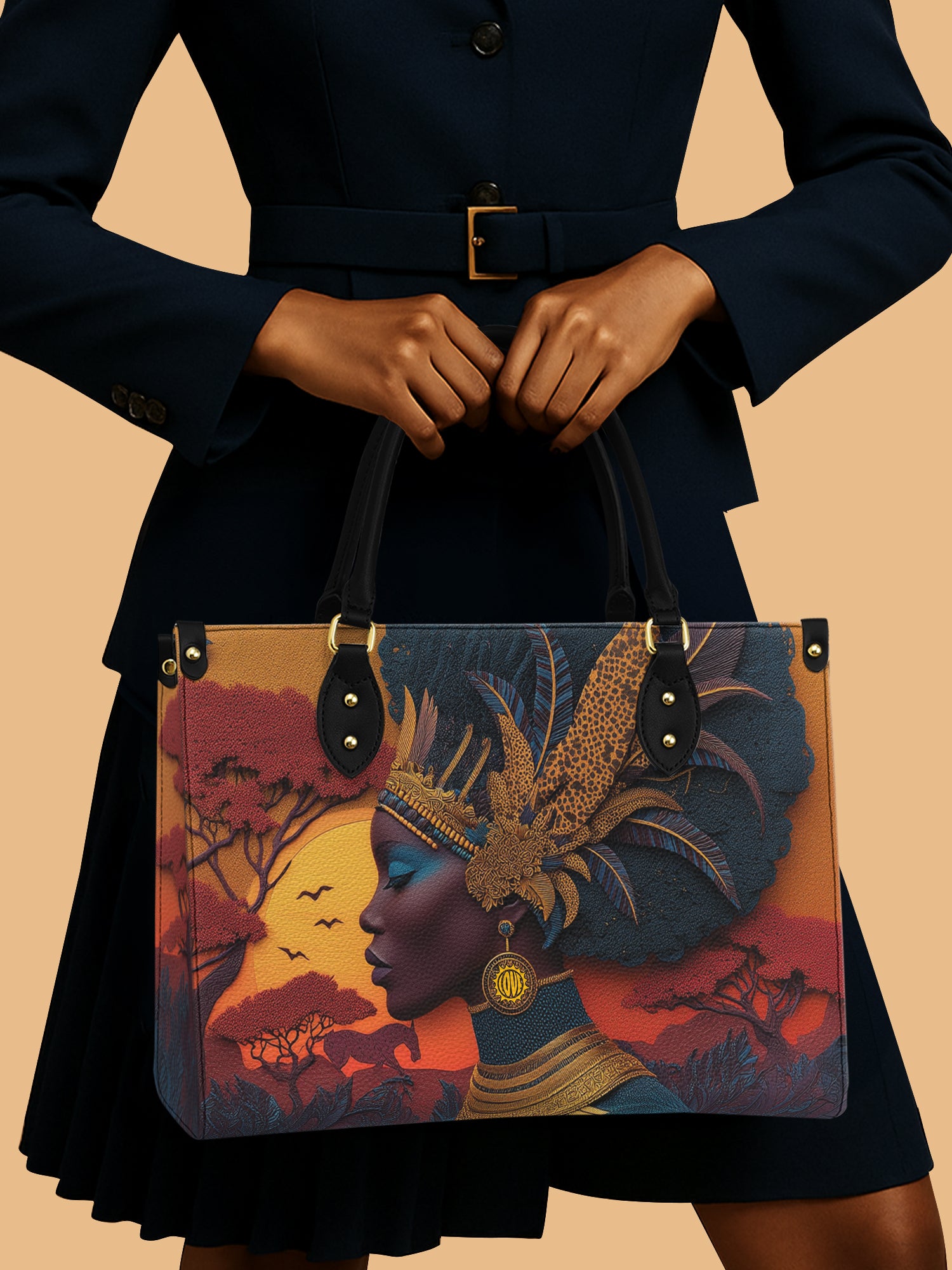 African Aspirations Premium Leather Handbag QR0HH057