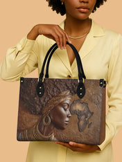 African Roots Premium Leather Handbag QR0TD157