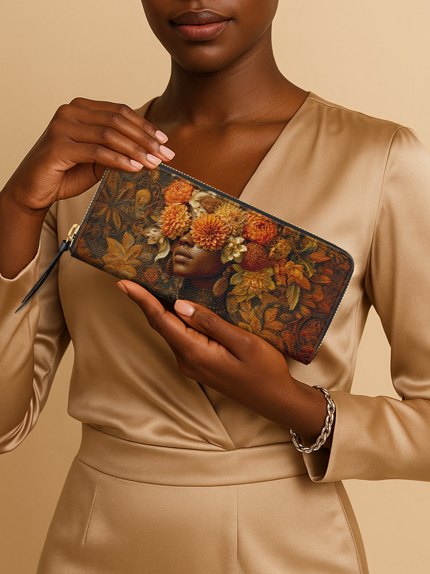 The Unveiling Bloom Slimline Zippy Wallet QR0TV034