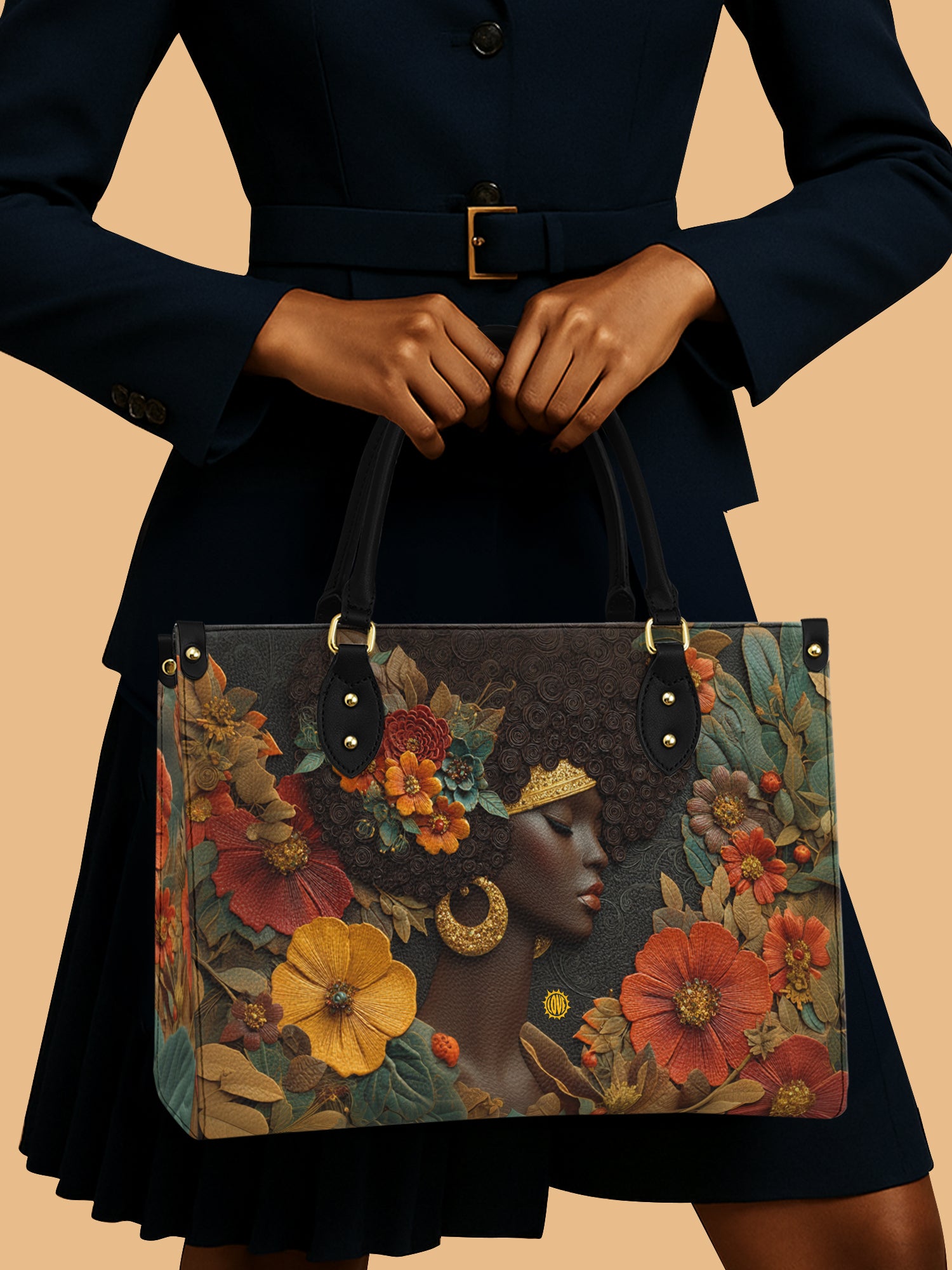 Golden Silence Premium Leather Handbag QR0XD137