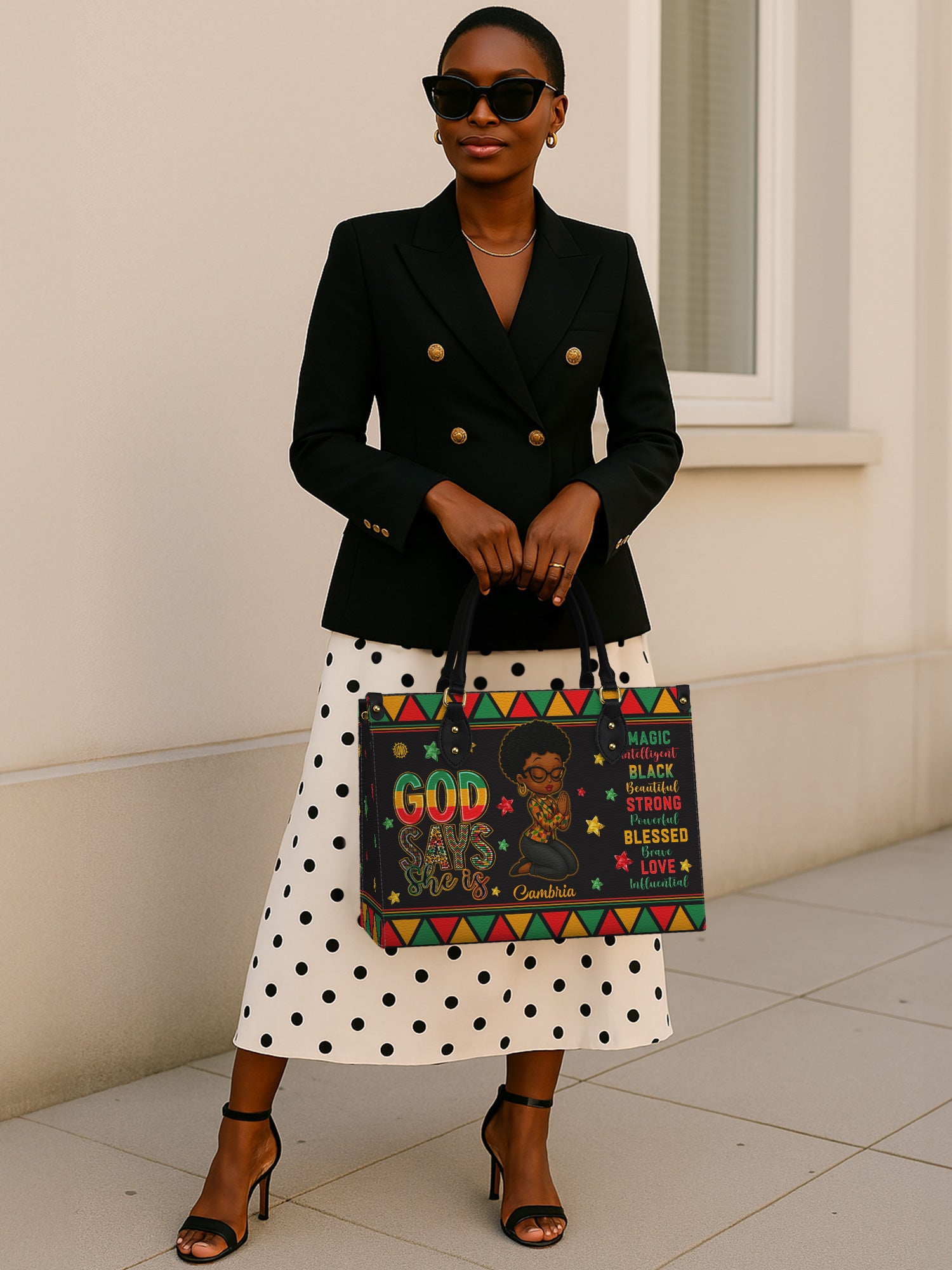 Divine Strength Premium Leather Handbag