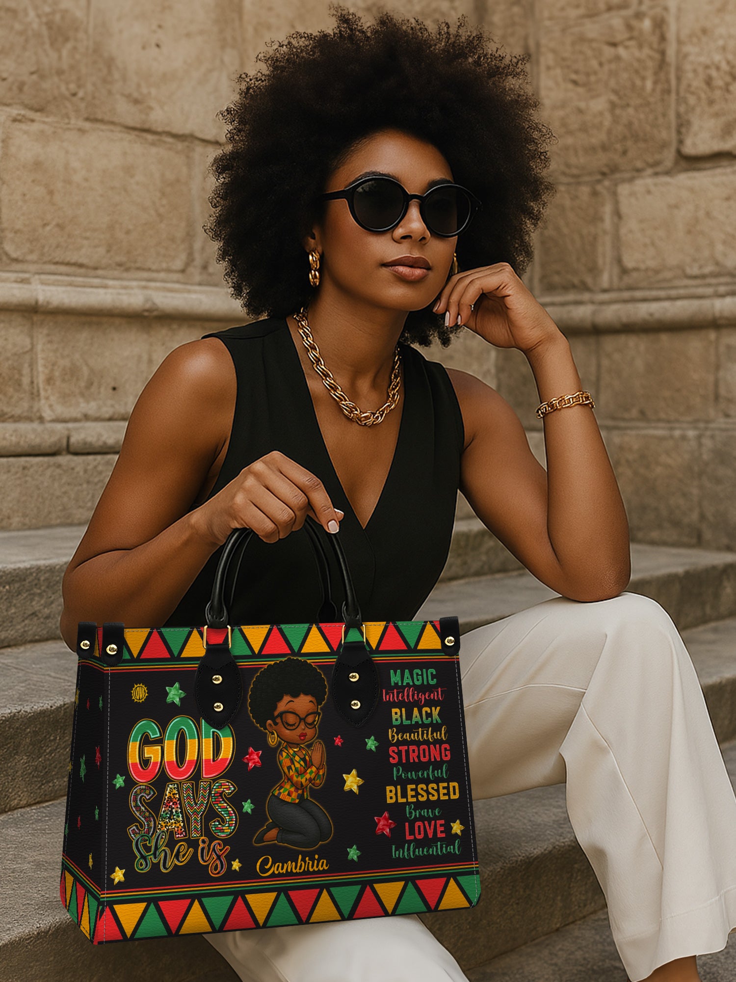 Divine Strength Premium Leather Handbag