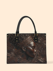 Crown Bloom Premium Leather Handbag QR0XD182