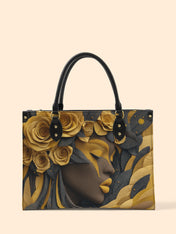 Melanin Bloom Premium Leather Handbag QR0TD109