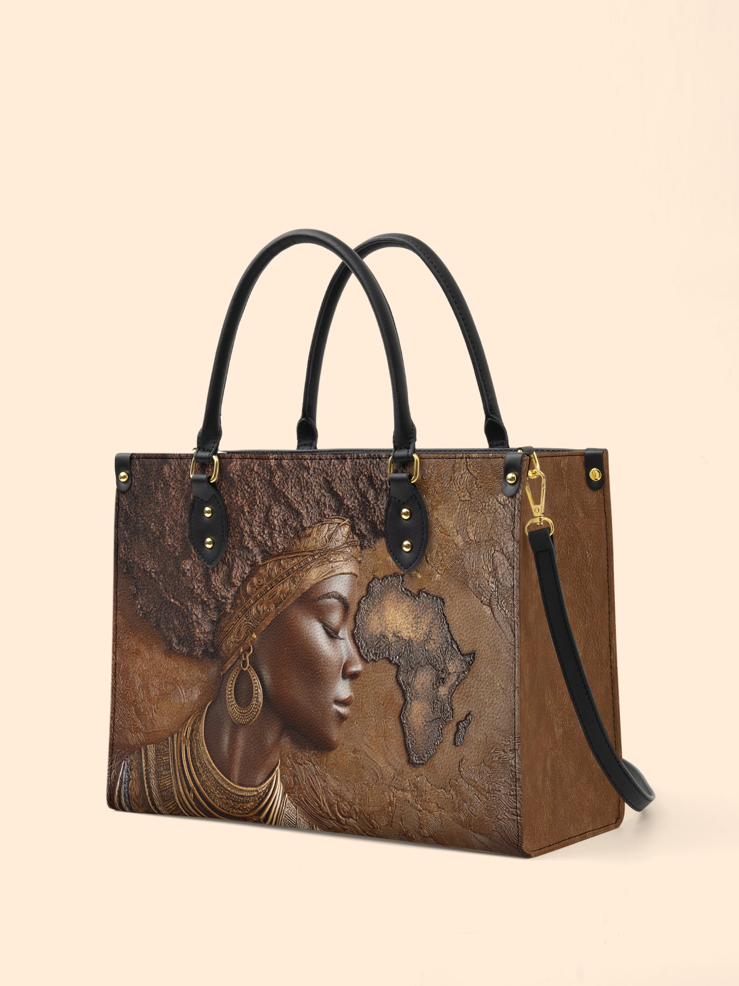 African Roots Premium Leather Handbag QR0TD157