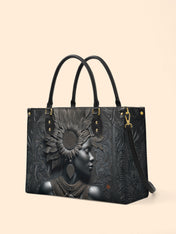 Black Orbit Premium Leather Handbag QR0XD243