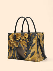Melanin Bloom Premium Leather Handbag QR0TD109