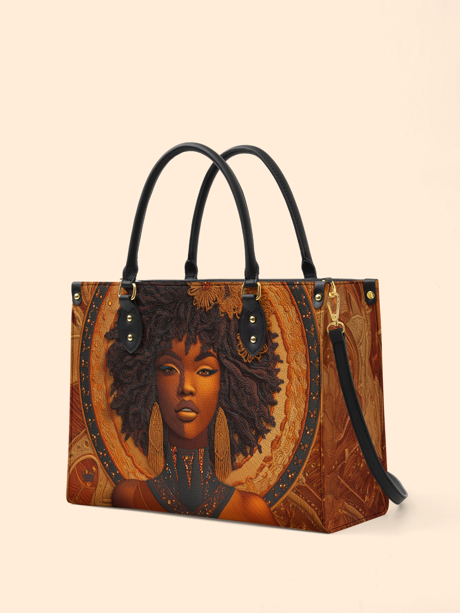 Obsidian Muse Premium Leather Handbag QR0XD227