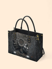Black Orbit Premium Leather Handbag QR0XD243