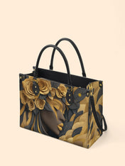 Melanin Bloom Premium Leather Handbag QR0TD109