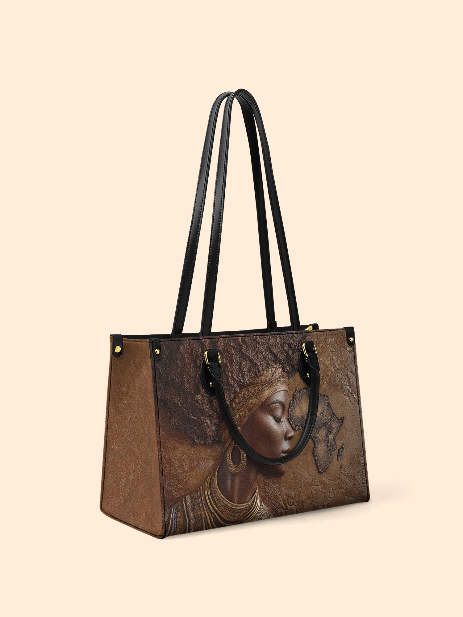 African Roots Premium Leather Handbag QR0TD157