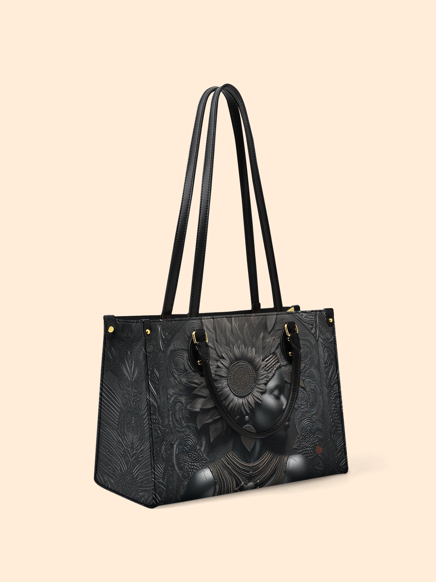 Black Orbit Premium Leather Handbag QR0XD243